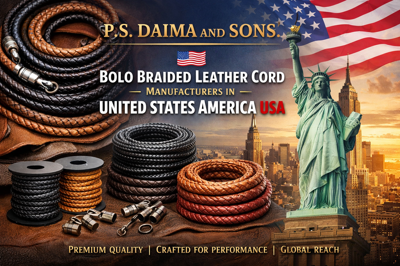 Bolo Braided Leather Cord Manufacturers in United States America USA – Crafted for Performance and Style