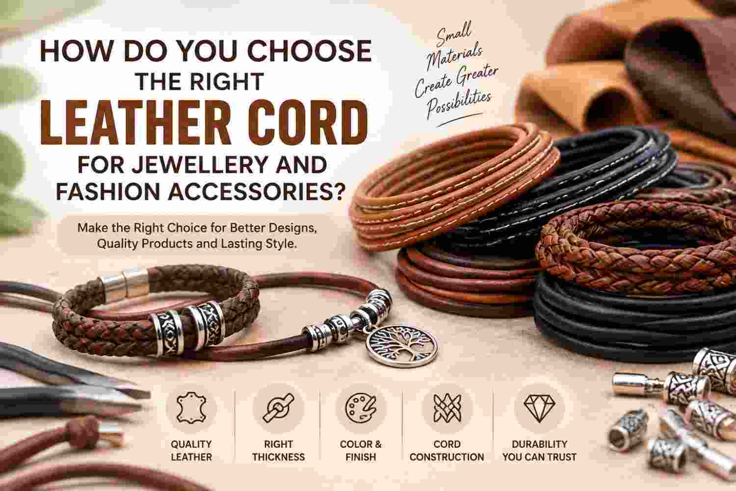 How Do You Choose the Right Leather Cord for Jewellery and Fashion Accessories?