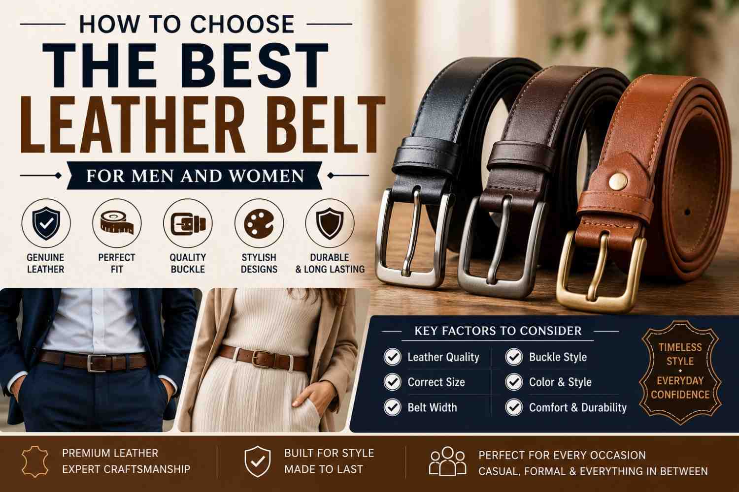 How to Choose the Best Leather Belt for Men and Women
