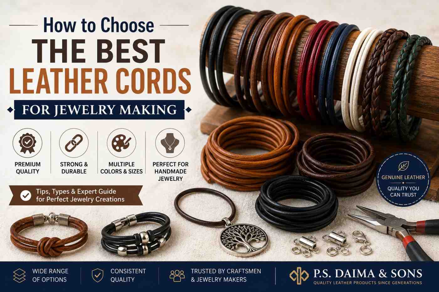 How to Choose the Best Leather Cords for Jewelry Making