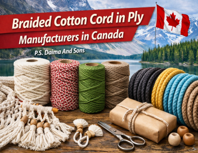 Braided Cotton Cord in Ply Manufacturers in Canada – Strength, Softness, and Creative Versatility