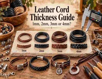 How to Choose the Right Leather Cord Thickness for Jewellery Making: 1mm, 2mm, 3mm or 4mm?