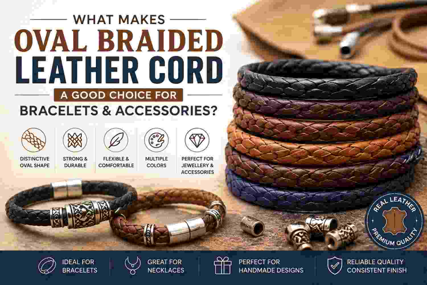 What Makes Oval Braided Leather Cord a Good Choice for Bracelets and Accessories?