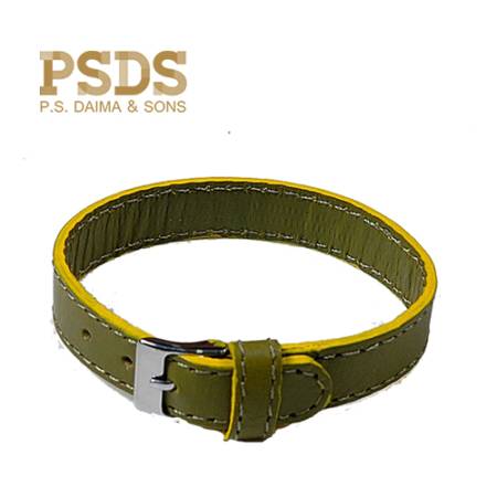 Leather Bracelet with Flat Leather Manufactures in England