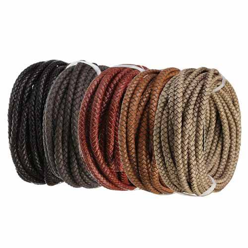 Round leather flat braided - 3 ply x 1 cord Manufacturers in Liberia